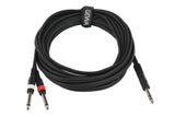 Câble en Y GEWA Basic Line 6 m, jack stéréo vers 2 x jack mono