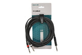 Câble en Y GEWA Basic Line 6 m, jack stéréo vers 2 x jack mono