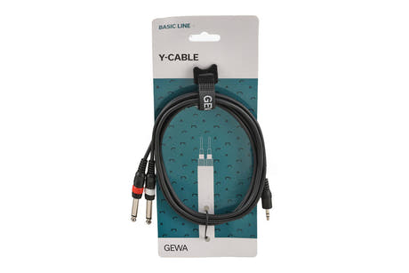 GEWA Basic Line câble en Y 1,5 m, minijack 3,5 mm vers 2 x jack mono