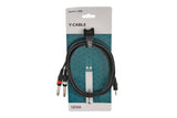 GEWA Basic Line câble en Y 1,5 m, minijack 3,5 mm vers 2 x jack mono