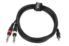GEWA Basic Line câble en Y 1,5 m, minijack 3,5 mm vers 2 x jack mono