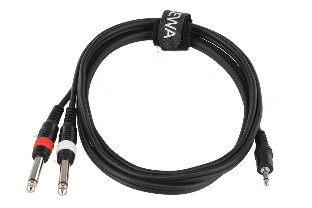 GEWA Basic Line câble en Y 1,5 m, minijack 3,5 mm vers 2 x jack mono