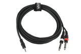 GEWA Basic Line câble en Y 3 m, mini-jack 3,5 mm vers 2 x jack mono