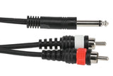 GEWA Basic Line câble en Y de 3 m, mono-jack vers 2 x cinch