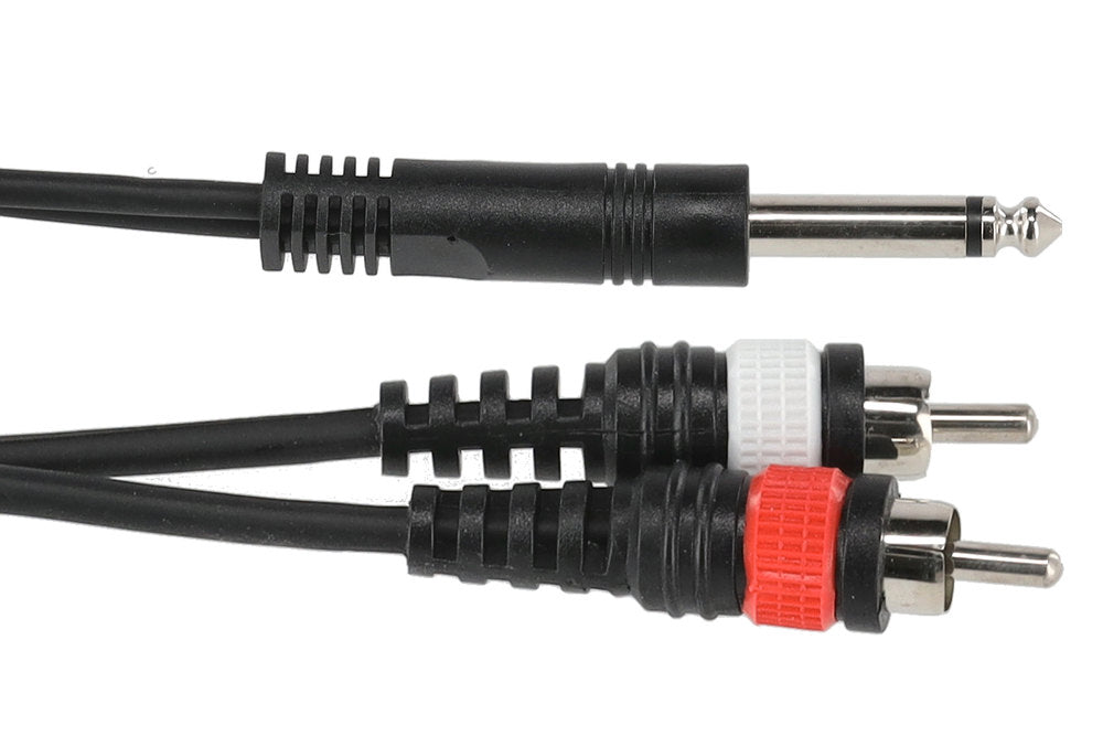 GEWA Basic Line câble en Y 1,5 m, jack mono vers 2 x cinch