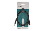 GEWA Basic Line câble en Y 1,5 m, jack mono vers 2 x cinch