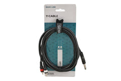 GEWA Basic Line câble en Y de 3 m, mono-jack vers 2 x cinch
