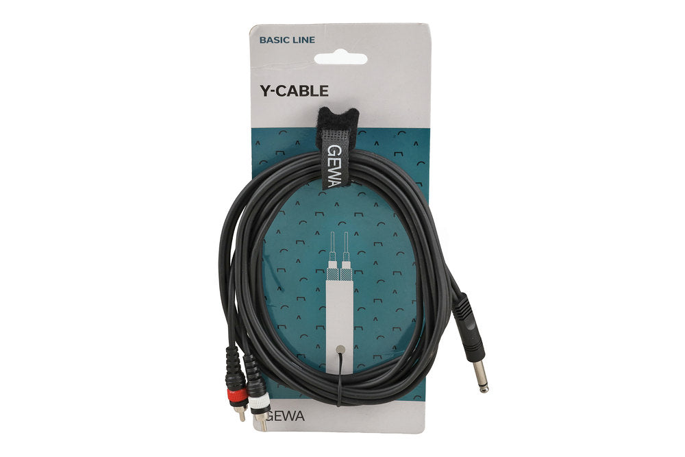GEWA Basic Line câble en Y de 3 m, mono-jack vers 2 x cinch