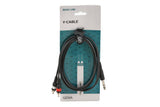 GEWA Basic Line câble en Y 1,5 m, jack stéréo vers 2 x cinch