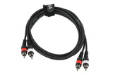 GEWA Basic Line câble double 1,5 m, 2 x cinch à chaque extrémité