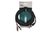 GEWA Basic Line câble double 6 m, 2 x jack vers 2 x cinch