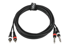 GEWA Basic Line câble double 6 m, 2 x jack vers 2 x cinch