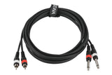 GEWA Basic Line câble double 6 m, 2 x jack vers 2 x cinch