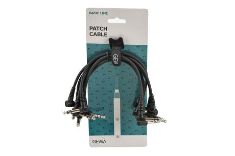 GEWA Basic Line câble patch 0,3 m, jack stéréo coudé, 6 pièces