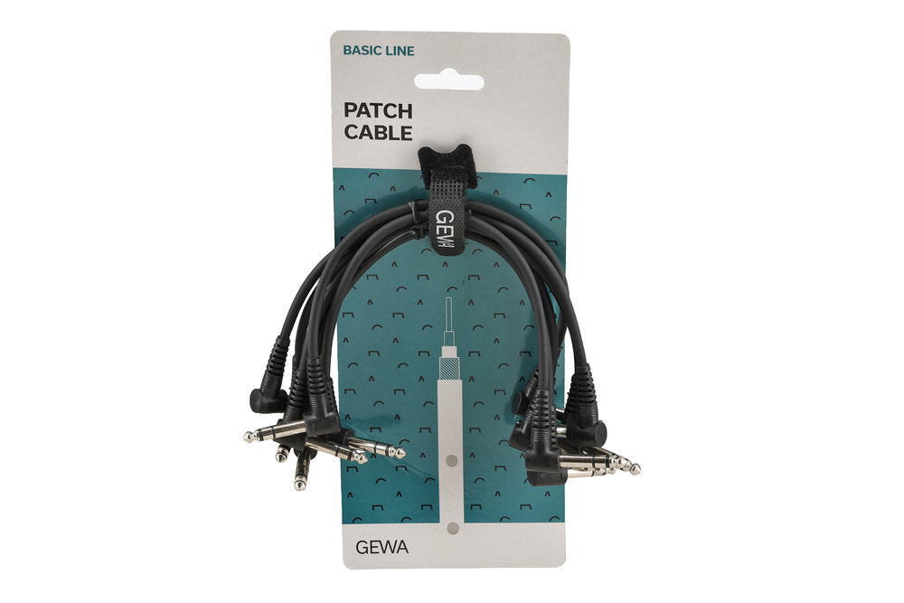 GEWA Basic Line câble patch 0,3 m, jack stéréo coudé, 6 pièces