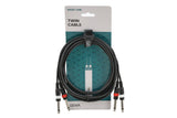GEWA Basic Line câble double 3 m, 2 x jack mono