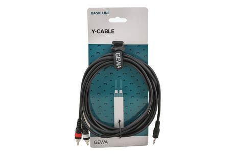 GEWA Basic Line câble en Y 3 m, mini-jack 3,5 mm vers 2 x cinch