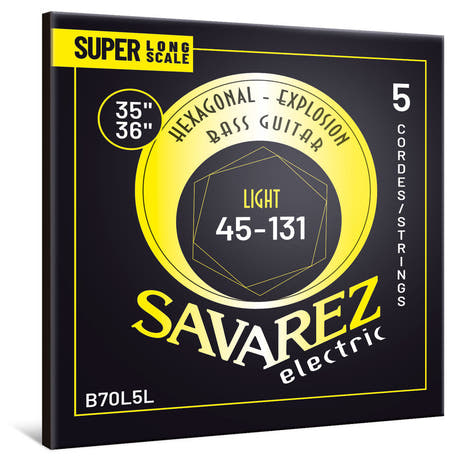 Savarez B70L5L Hexagonal Explosion cordes de basse, light super long scale
