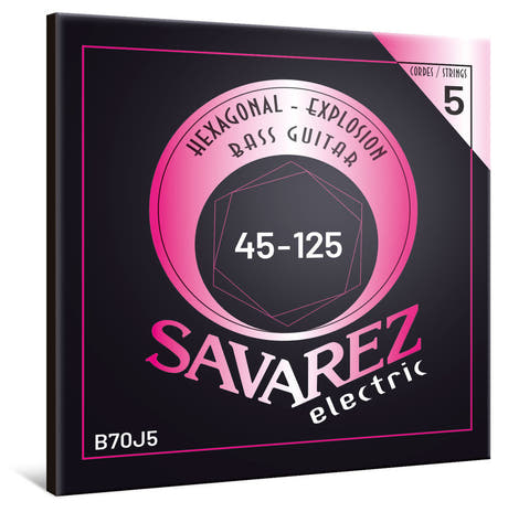 Savarez B70J5 Hexagonal Explosion cordes de basso à 5 cordes, medium