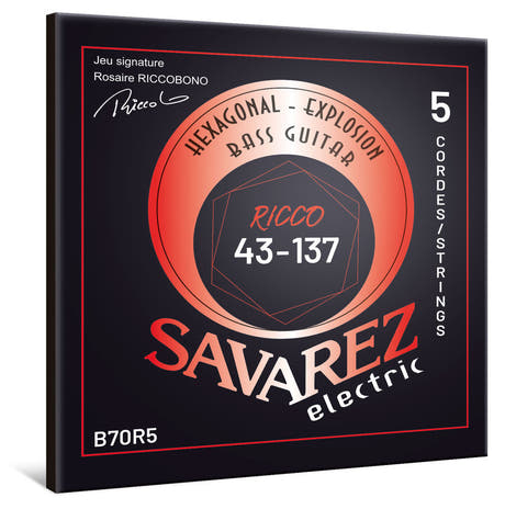 Savarez B70R5 Hexagonal Explosion cordes de basse à 5 cordes, Ricco