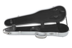 GEWA étui moulé en polycarbonate pour violons 1/2-4/4, argent