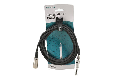 GEWA Basic Line câble d’instrument 3 m, jack mono vers XLR mâle