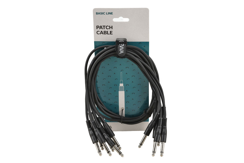 GEWA Basic Line câble patch 0,9 m, jack mono droit, 6 pièces
