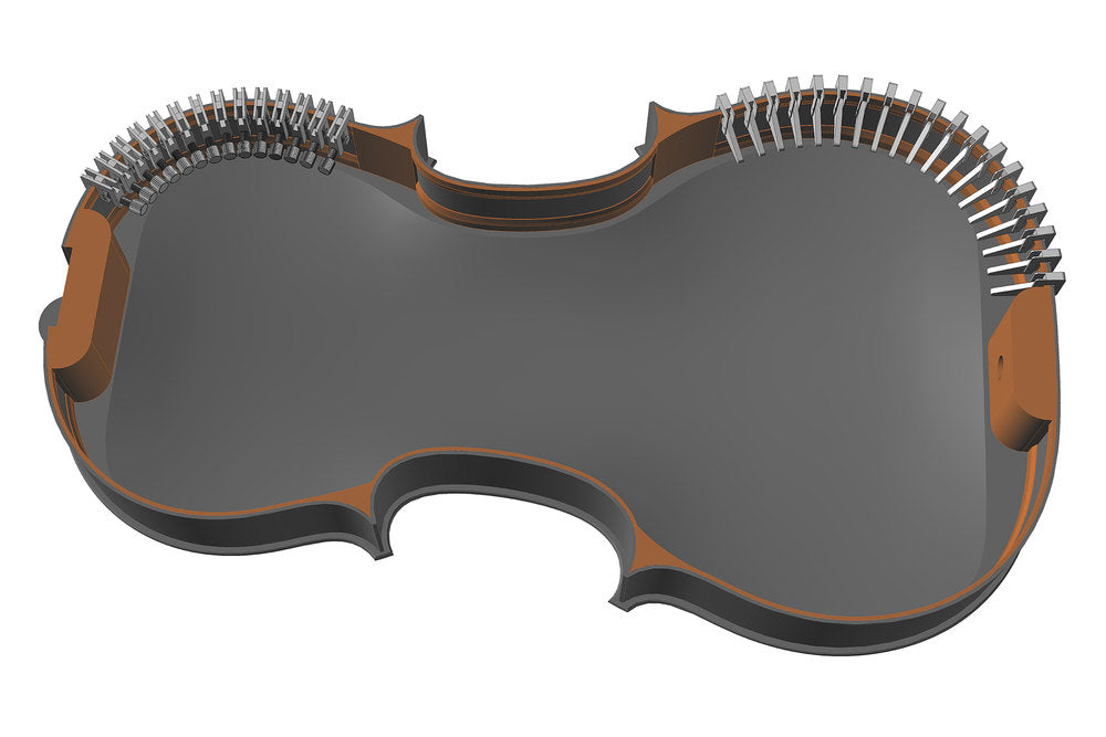 Pince d’angle GEWA en acier avec vis pour violoncelle