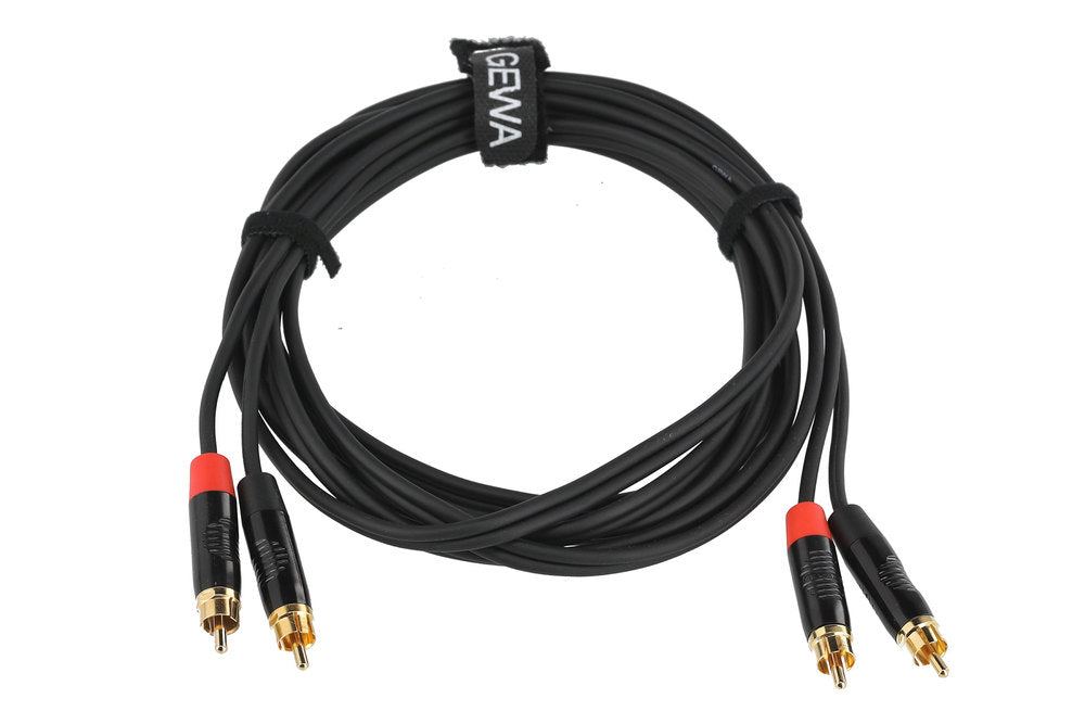 GEWA Pro Line câble double 3 m, 2 x cinch aux deux extrémités
