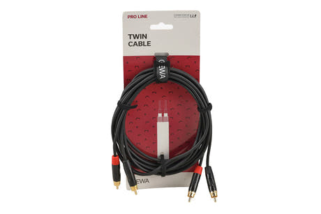 GEWA Pro Line câble double 3 m, 2 x cinch aux deux extrémités