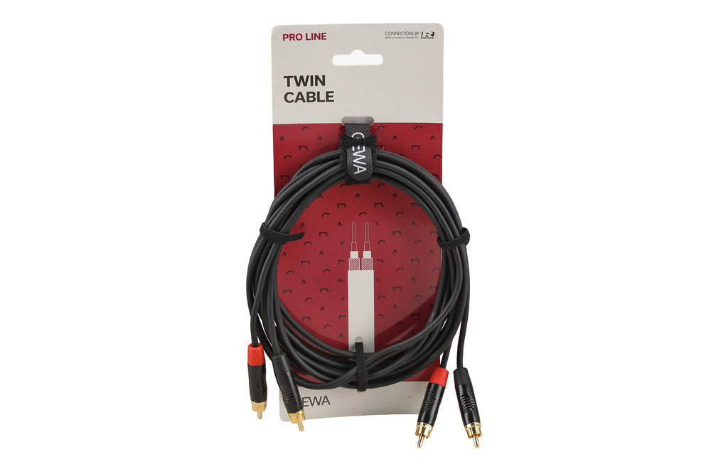 GEWA Pro Line câble double 3 m, 2 x cinch aux deux extrémités