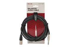 Câble équilibré GEWA Pro Line 6 m, jack stéréo vers XLR mâle