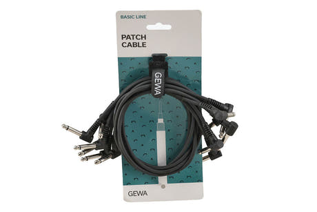 GEWA Basic Line câble patch 0,6 m, jack mono coudé, 6 pièces