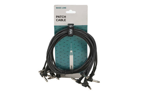 GEWA Basic Line câble patch 0,9 m, mono-jack coudé, 6 pièces