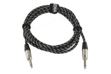 GEWA Pro Line câble instrument 3 m, tweed noir et blanc, jack droit