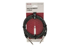 GEWA Pro Line câble instrument 3 m, tweed noir et blanc, jack droit