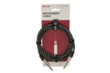 GEWA Pro Line câble instrument 3 m, tweed noir et blanc, jack droit