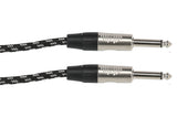 GEWA Pro Line câble instrument 3 m, tweed noir et blanc, jack droit