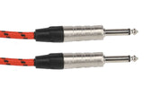 Câble d’instrument GEWA Pro Line 6 m, tweed noir-rouge, jack droit