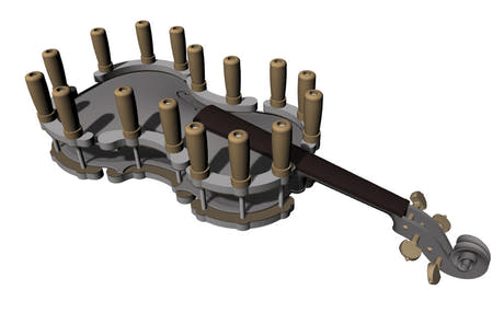GEWA set de 6 serre-joints de collage pour violons, de 27 à 45 mm