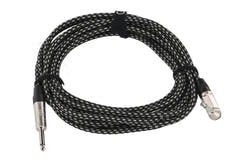 GEWA Pro Line câble d'instrument 6 m, tweed noir et blanc, jack coudé