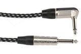 GEWA Pro Line câble d'instrument 6 m, tweed noir et blanc, jack coudé
