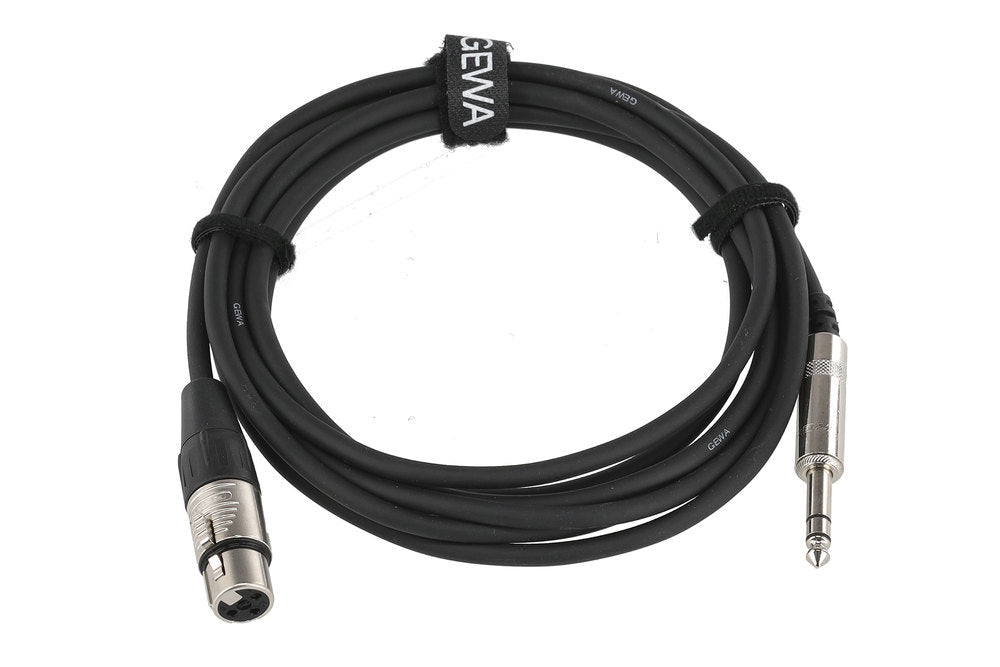 GEWA Pro Line câble symétrique 3 m, jack stéréo vers XLR femelle