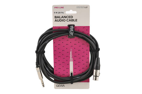 GEWA Pro Line câble équilibré 6 m, jack stéréo vers XLR femelle