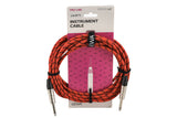 Câble d’instrument GEWA Pro Line 6 m, tweed noir-rouge, jack droit