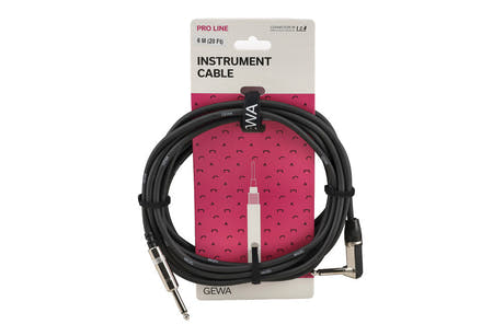 GEWA Pro Line câble d’instrument 6 m, jack droit vers jack coudé