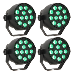 LED Spot Multicolor avec télécommande (12x3W) 4 Pièces Bundle