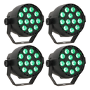 LED Spot Multicolor avec télécommande (12x3W) 4 Pièces Bundle