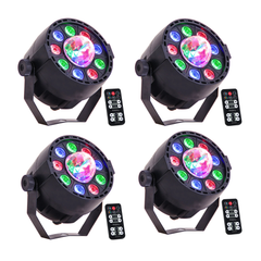 LED PAR-ASTRO 2-en-1 Lumière disco 4 Pièces Bundle