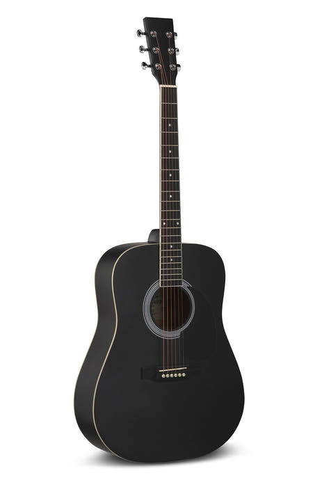 VGS Cataluna guitare western, noire, avec housse bag